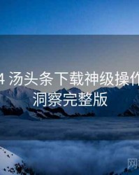 2022-04 汤头条下载神级操作：数据洞察完整版