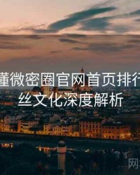 一文读懂微密圈官网首页排行榜，粉丝文化深度解析
